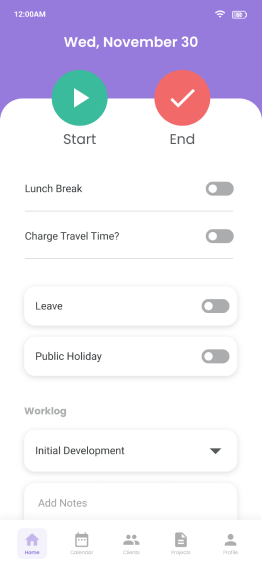 TimeSheet Screenshot